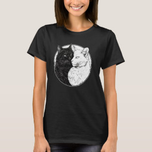 Yin Yang Katze Feng Shui Ying Yang Kätzchen Yin Ya T-Shirt