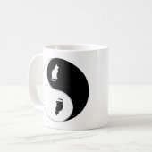 Yin Yang Katze Kaffeetasse (Vorderseite Links)