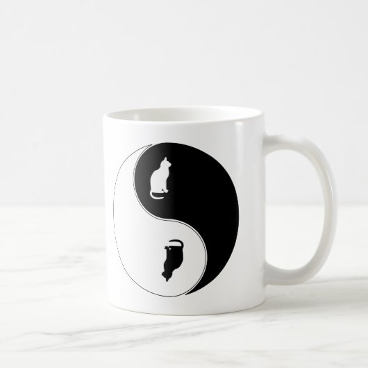 Yin Yang Katze Kaffeetasse (Rechts)