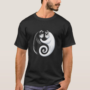 Yin Yang Katze Lustig Ich Liebe Meine Katzen Katze T-Shirt