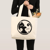 Yin Yang Katze/Tao der Meow-Taschen-Tasche Jumbo Stoffbeutel (Vorderseite (Produkt))