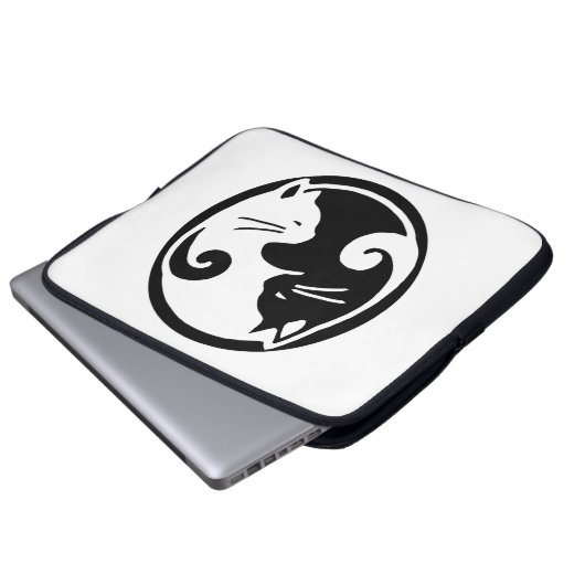 Yin Yang Katzen 15" Laptop-Hülse Laptopschutzhülle (Vorne Knopf)