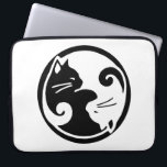 Yin Yang Katzen 15" Laptop-Hülse Laptopschutzhülle<br><div class="desc">Kennzeichnet unseren populärsten Entwurf,  behalten die Yin Yang Katzen/Tao der Meowlaptophülse Ihren Computer gemütlich und cozy. Große Geschenkidee!</div>