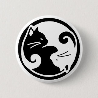 Yin Yang Katzen Button