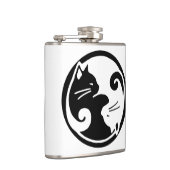 Yin Yang Katzen-Flasche Flachmann (Rechts)