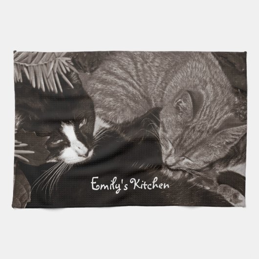 Yin Yang Katzen Handtuch (Horizontal)