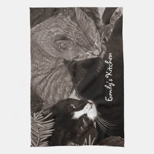 Yin Yang Katzen Handtuch (Vertikal)