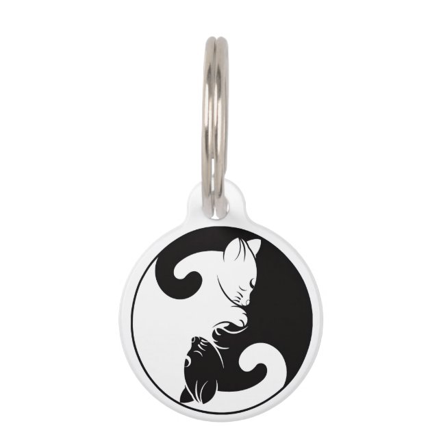 Yin Yang Katzen Haustiermarke (Vorderseite)