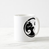 Yin Yang Katzen Kaffeetasse (VorderseiteRechts)