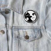 Yin Yang Katzen-Knopf Button (Beispiel)