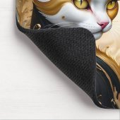 Yin-Yang Katzen mit magischen kosmischen Elementen Mousepad (Ecke)