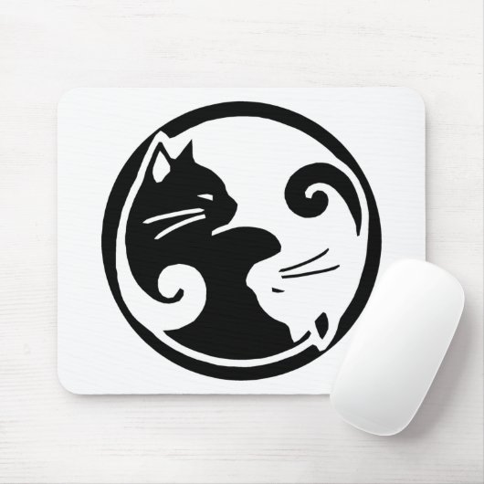 Yin Yang Katzen Mousepad (Mit Mouse)