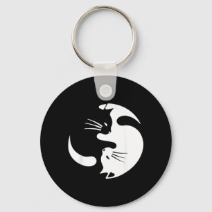 Yin Yang Katzen Symbol Süße Schwarz-Weiß-Katze Kit Schlüsselanhänger