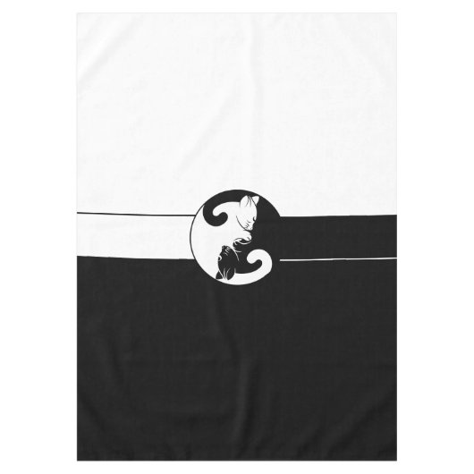 Yin Yang Katzen Tischdecke (Vorderseite)