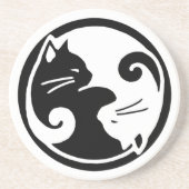 Yin Yang Katzen-Untersetzer Getränkeuntersetzer (Vorne)