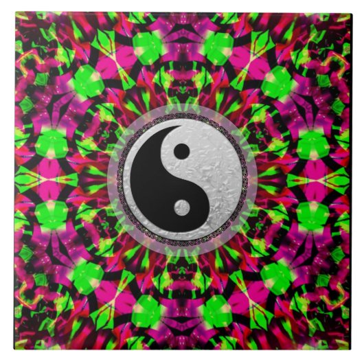 Yin Yang Keramik Tile Fliese (Vorderseite)