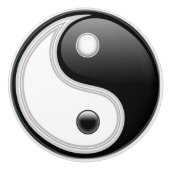 Yin Yang Keramikknauf (Vorderseite)