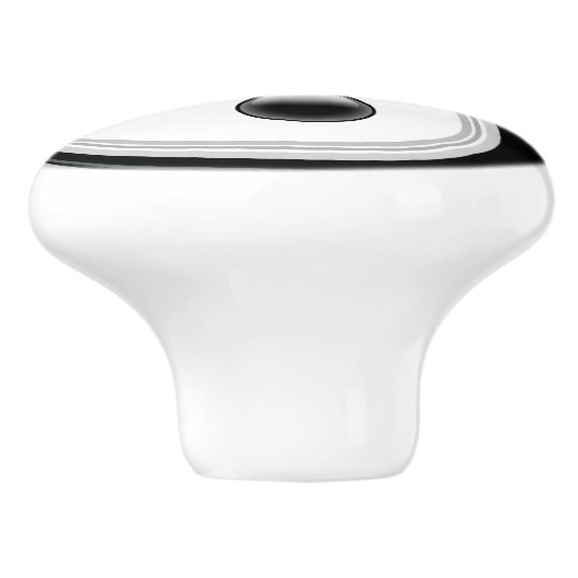 Yin Yang Keramikknauf (Seitenansicht)