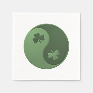 Yin Yang Kleeblatts St. Patrick's Day Serviette