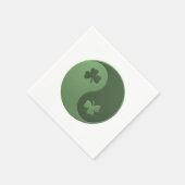 Yin Yang Kleeblatts St. Patrick's Day Serviette (Ecke)