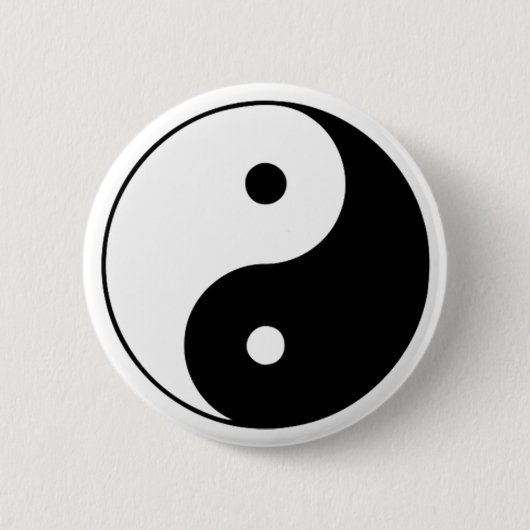 Yin Yang Knopf Button (Vorderseite)