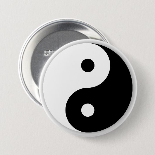 Yin Yang Knopf Button (Vorne & Hinten)