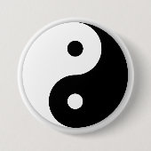 Yin Yang Knopf Button (Vorderseite)