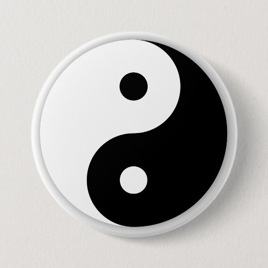 Yin Yang Knopf Button (Vorderseite)