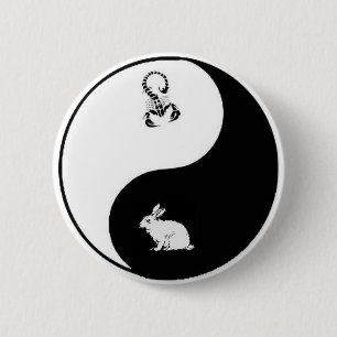 Yin Yang Knopf Button