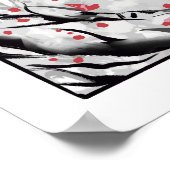 Yin yang koi befischt japanisches Plakat (Ecke)