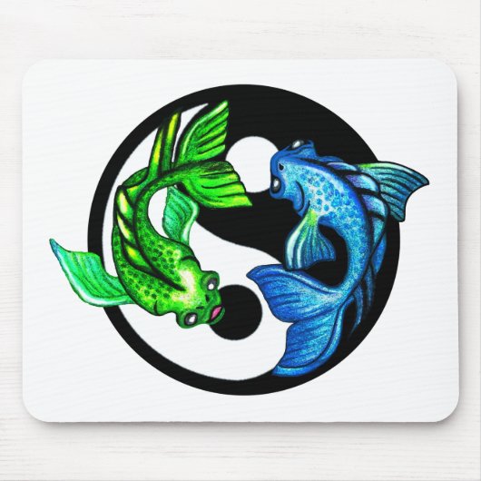 Yin-Yang-Koi-Design Mousepad (Vorne)