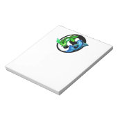 Yin-Yang Koi Design Notizblock (Rotiert)