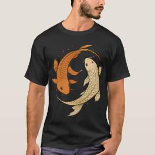 Yin Yang Koi Fisch Harmonie Illustration T-Shirt