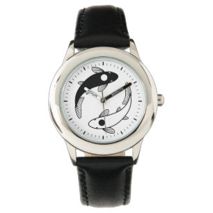Yin Yang Koi Fische Armbanduhr