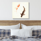 Yin Yang Koi fischen in orientalischen Malereien Leinwanddruck (Insitu (Schlafzimmer))
