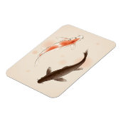 Yin Yang Koi fischen in orientalischen Malereien Magnet (Linke Seite)