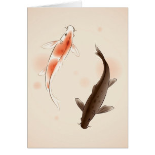 Yin Yang Koi fischt in der orientalischen
