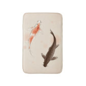 Yin Yang Koi fischt in der orientalischen Badematte (Vorderseite Vertikal)