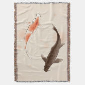 Yin Yang Koi fischt in der orientalischen Decke (Vorderseite Vertikal)