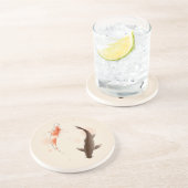 Yin Yang Koi fischt in der orientalischen Getränkeuntersetzer (Seite)