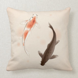 Yin Yang Koi fischt in der orientalischen Kissen