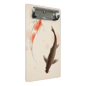 Yin Yang Koi fischt in der orientalischen Mini Klemmbrett (Schrägansicht)