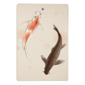 Yin Yang Koi fischt in der orientalischen Mini Klemmbrett (Rückseite)