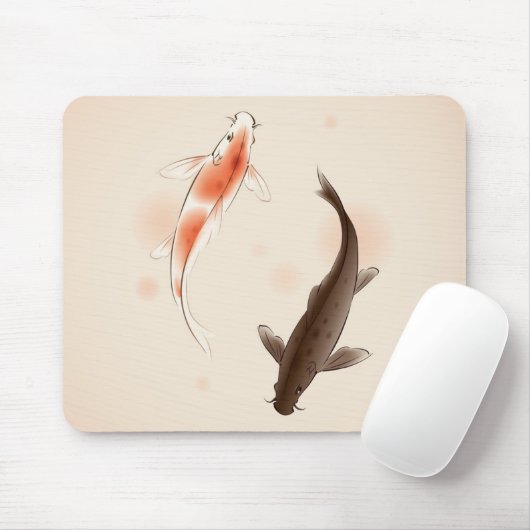 Yin Yang Koi fischt in der orientalischen Mousepad (Mit Mouse)