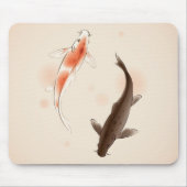 Yin Yang Koi fischt in der orientalischen Mousepad (Vorne)