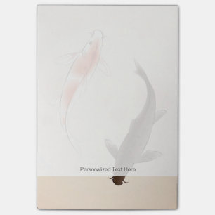 Yin Yang Koi fischt in der orientalischen Post-it Klebezettel