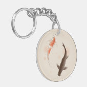 Yin Yang Koi fischt in der orientalischen Schlüsselanhänger (Vorderseite links)