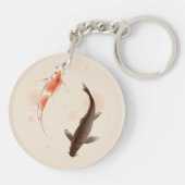 Yin Yang Koi fischt in der orientalischen Schlüsselanhänger (Rückseite)