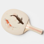 Yin Yang Koi fischt in der orientalischen Tischtennis Schläger (Seitenansicht)