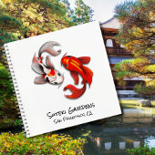 Yin Yang Koi Fish Botanic Garden Business Logo Notizblock